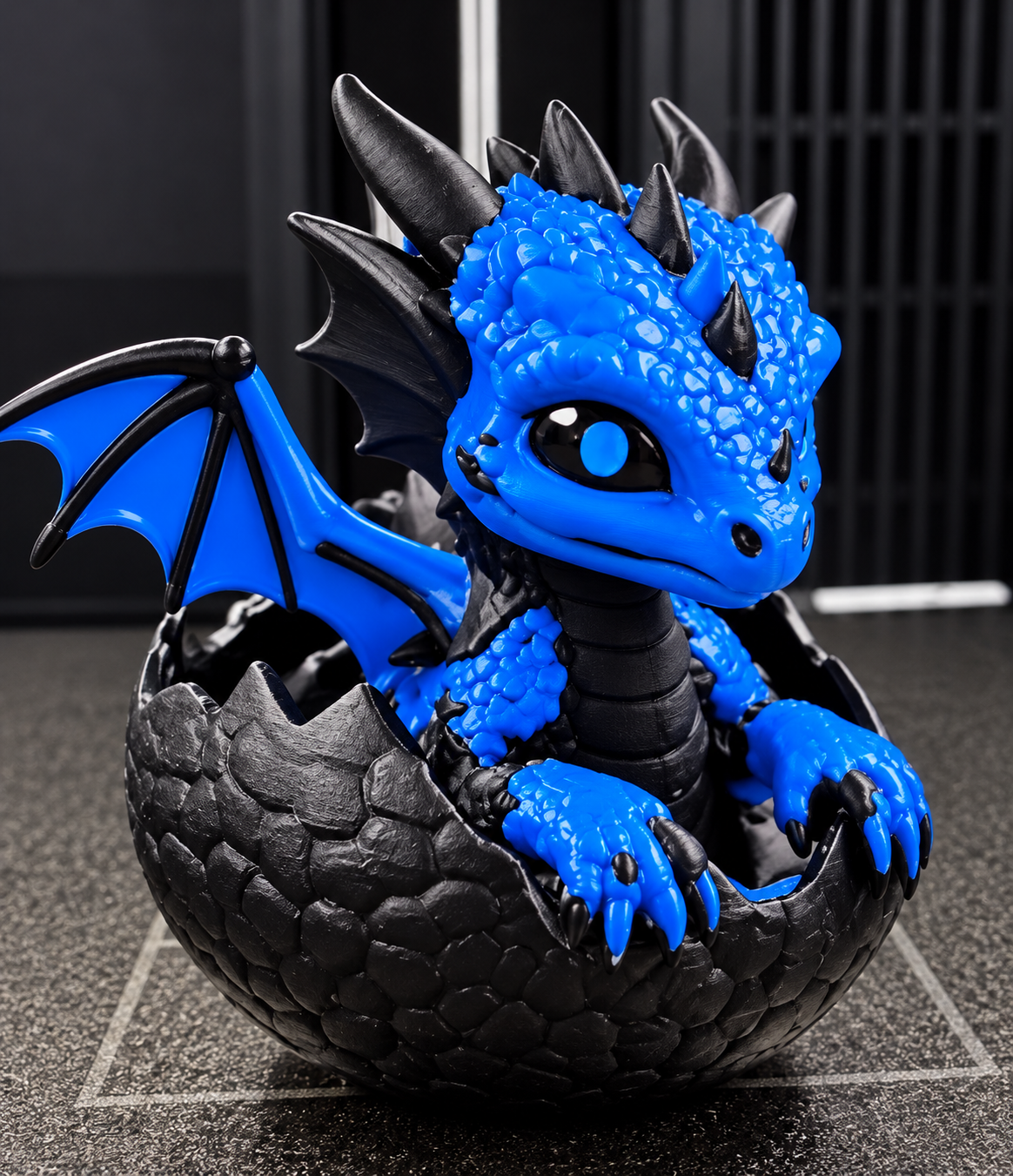 3D printed dragon in an egg