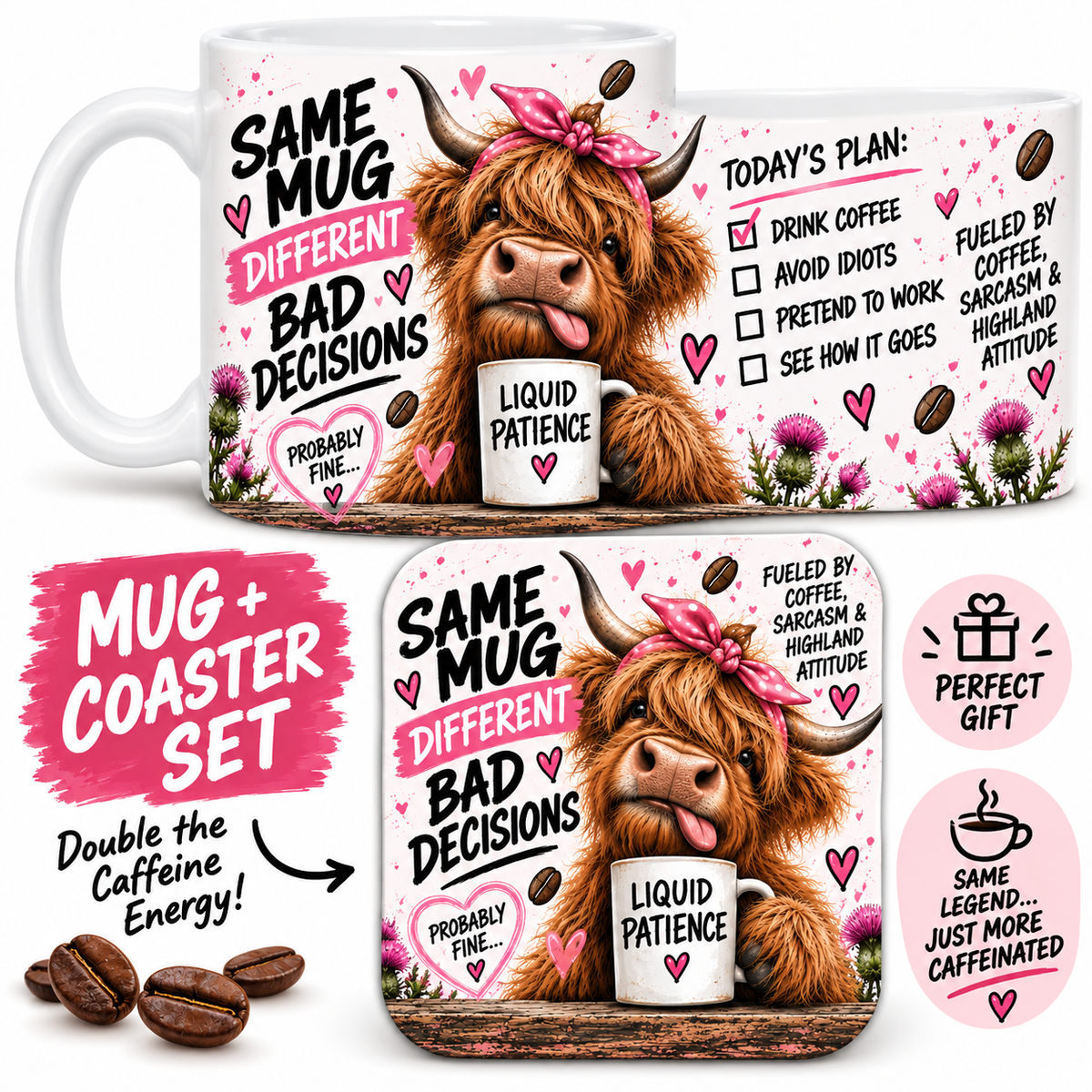 Mug and matching coaster set