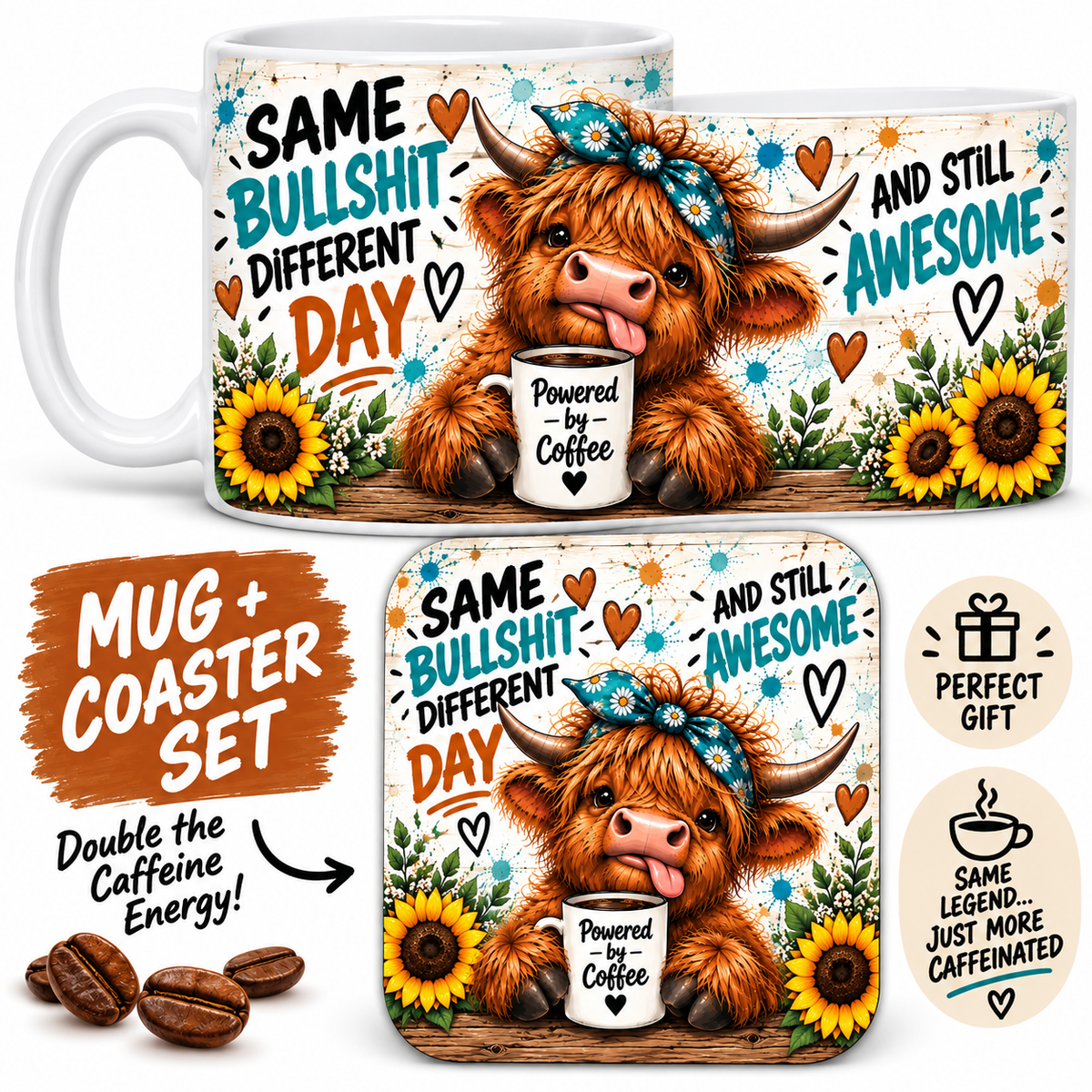 Mug and matching coaster set