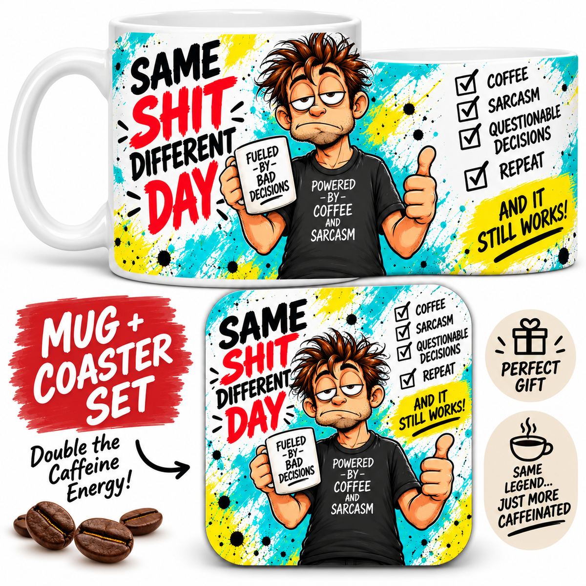 Mug and matching coaster set