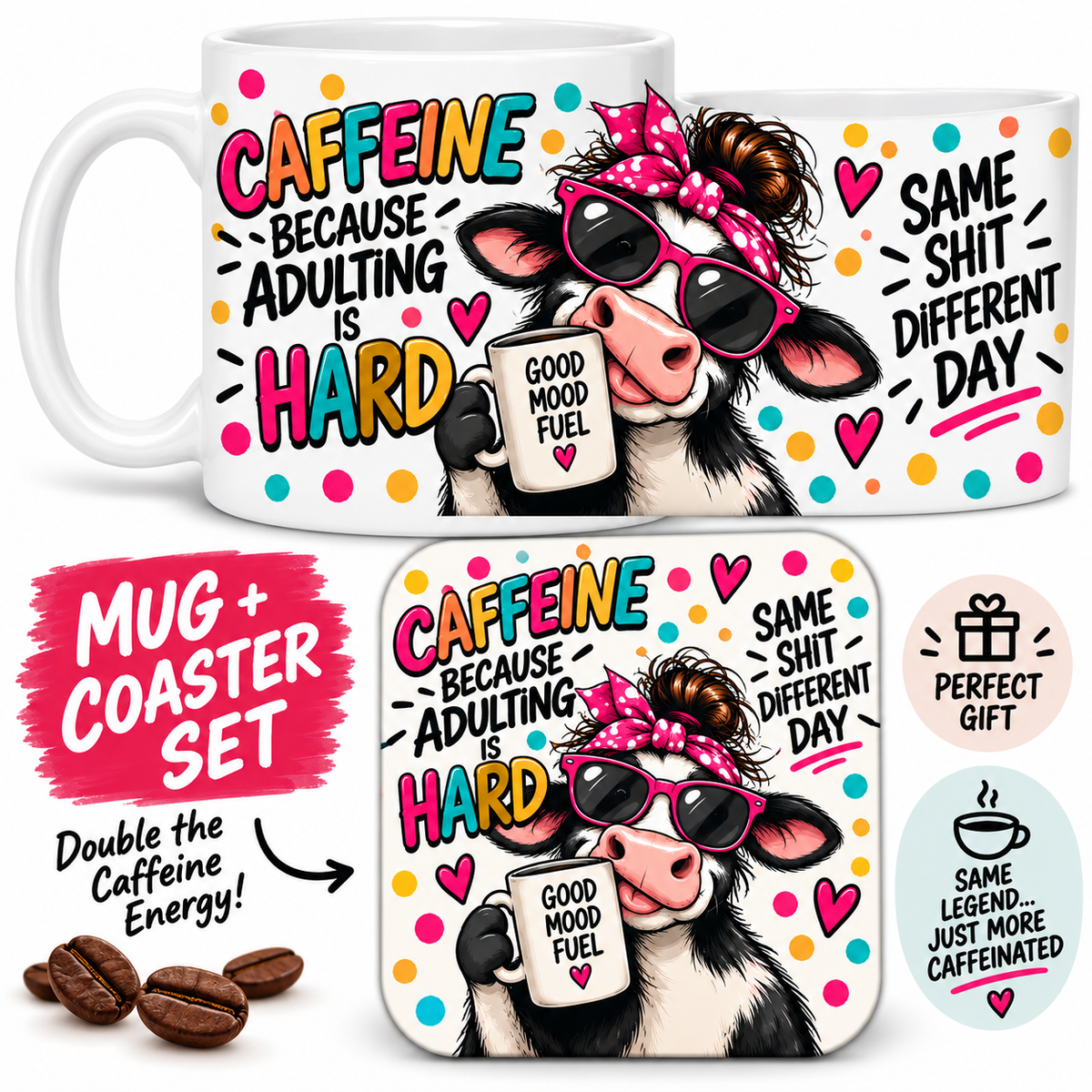 Mug and matching coaster set