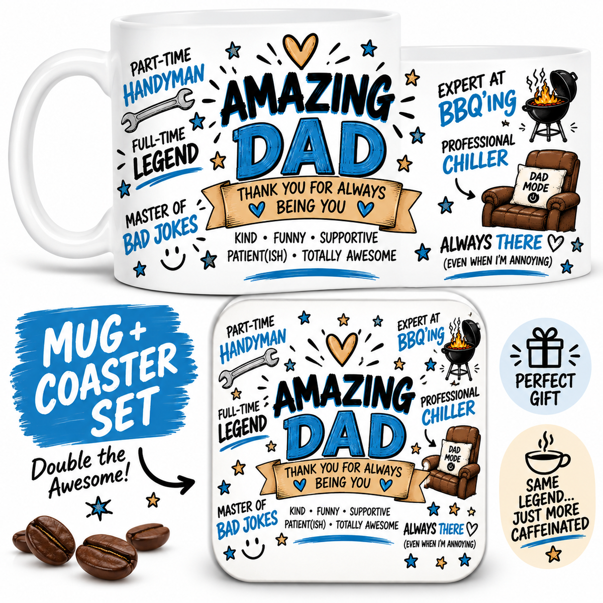 Mug and matching coaster set