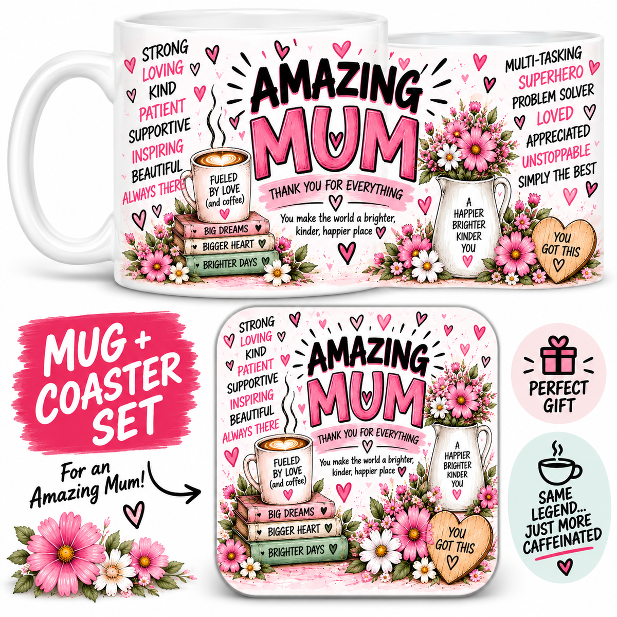 Mug and matching coaster set
