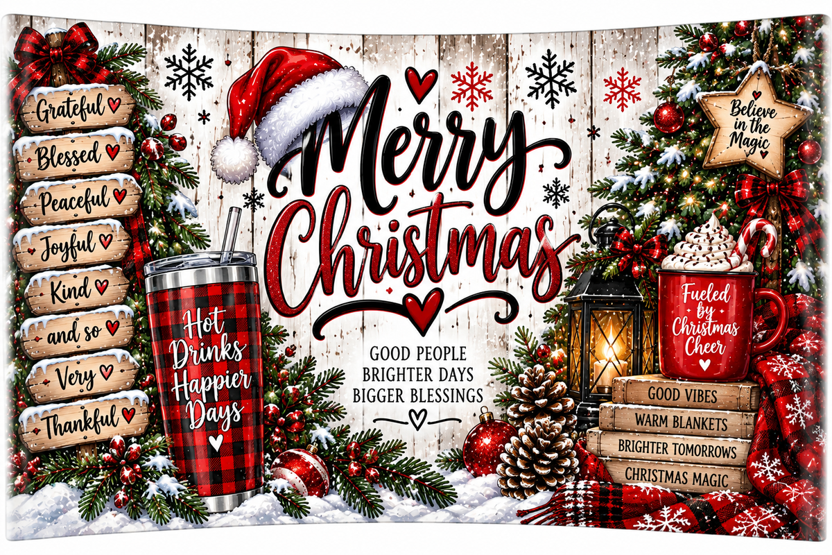 Christmas tumblers and water bottles