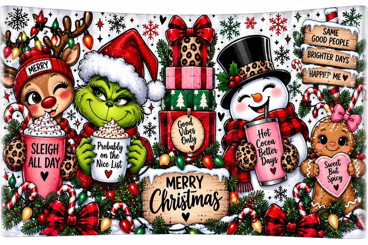 Christmas tumblers and water bottles